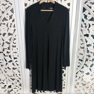 Eileen Fisher Gray Viscose Jersey Swing Dress
